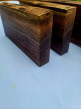 Load image into Gallery viewer, Set of 3 live-edge black walnut wall shelves
